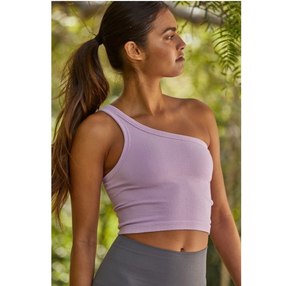 Seamless one shoulder cami in lilac